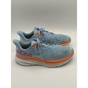 Hoka One One Womens Clifton 9 1127896 ABIW Blue Running Shoes Sneakers Sz 11B
